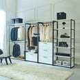 thumbnail image 6 of Newboti Furniture Fiona White Freestanding Walk in Wood Closet System with Metal Frame 17237, 6 of 8