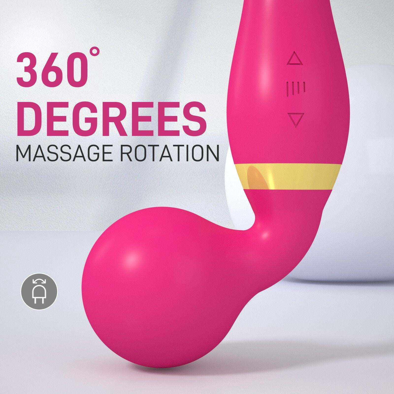 Multispeed Rechargeable Vibrating Massager Wand Personal Full Body Therapy with Silicone ABS Plastic