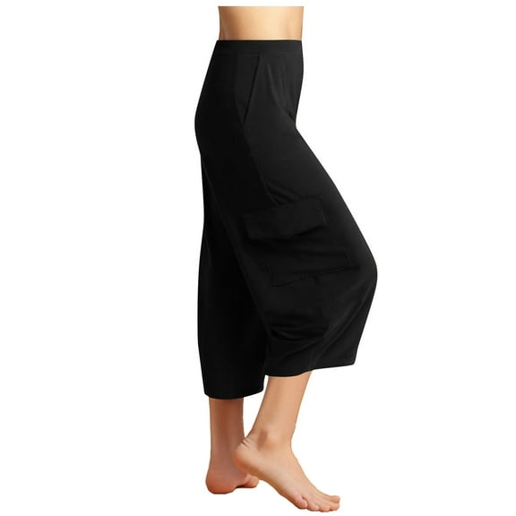 Zuesphe Womens Pants Summer Long Plus Size Capri Pants for Women 2x Palazzo Pants for Women Petite Womens Cargo Pants with Pockets