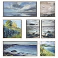 thumbnail image 5 of Kate and Laurel Sylvie The Tide Waits for No Man Framed Canvas Wall Art by Nel Whatmore, 18x40 Gray, Scenic Ocean and Skies View Painted Art for Wall Decor, 5 of 7