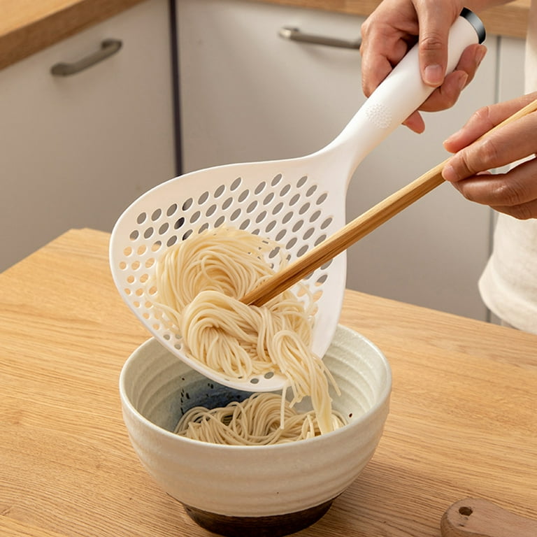 Strainer Scoop Colander Slotted Pasta Spoon Plastic Skimmer - Temu