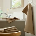 thumbnail image 3 of TOWN & COUNTRY BASICS 4-Piece Waffle Woven Terry Stripe Washcloth Set, 13"x13", 100% Cotton, Quick Dry, Taupe, 3 of 8