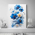 thumbnail image 2 of Mudket Framed,Colorful Canvas Wall Art,Ready to Hang,Blue White Butterfly Floral Canvas Print,Botanical Wall Decor,Abstract Flower Poster,for Bedroom Living Room Office Decor - 20"L x 16"W, 2 of 10