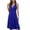 Blue, variant on Tumotour Summer Tank Dress for Women Women's Fashion Bohemian V-Neck Loose Sleeveless Solid Mini Length Dress