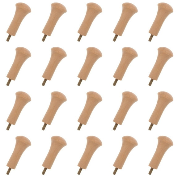 Qnmwood 20pcs Wood Shaker Pegs Coat Hooks for Closet Wall Hanging