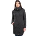 thumbnail image 4 of SAOL Aran Irish Cardigan with Pockets Women's 100% Merino Wool Cable Knit Zip Up Long Coat Jacket Made in Ireland, 4 of 6