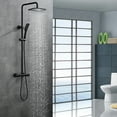 thumbnail image 2 of Exposed Shower System with Brass Thermostatic Shower Valve, Wall Mounted Shower Faucet Set with Height Adjustable Rain Shower Head and Handheld, 2 of 8