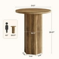 thumbnail image 2 of Tribesigns 39.6" Round Bar Table, Rustic Farmhouse High Top Pub Table for Home & Kitchen, 2 of 10