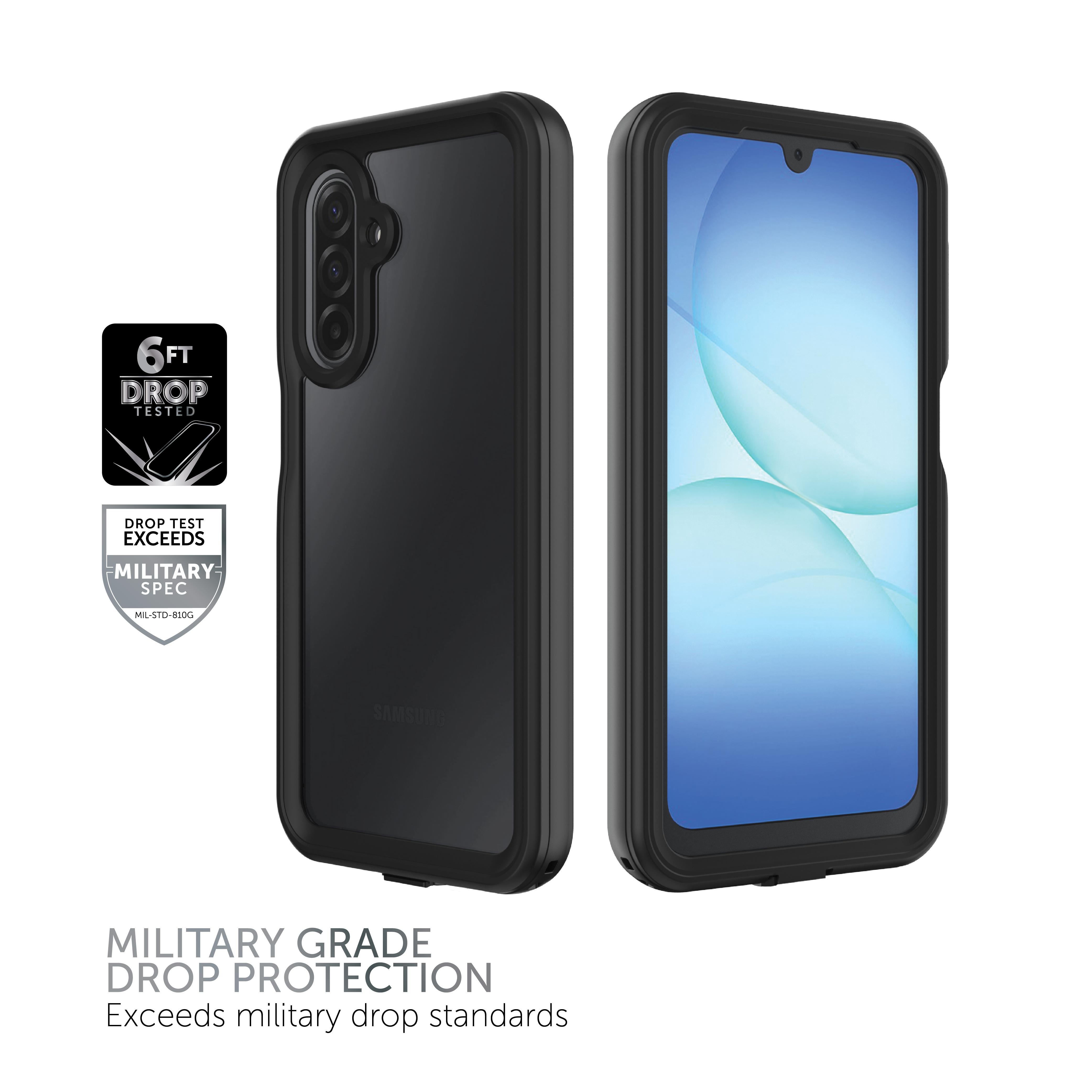 Body Glove Waterproof Tidal Phone Case for Samsung Galaxy A17 5G - Black/Clear