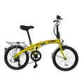 thumbnail image 2 of Xspec  20" 7 Speed Folding Mini Compact Bike Bicycle Urban Commuter  Yellow New, 2 of 11