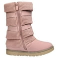 thumbnail image 2 of Dream Pairs Kids Girls Fashion Winter Snow Boots Bow-Knot Faux Fur Lined Outdoor Mid Calf Boots Klove Pink Size 13, 2 of 6