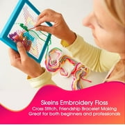 MRSTY Embroidery Thread Floss 150 Colors Friendship Bracelet String Making Bracelets Cross Stitch Kit Supplies Thin Yarn Sewing Patterns Cotton Strings Crochet Braces Wrap Colored Rainbow Crafts