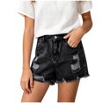thumbnail image 2 of Mifsaly Girls Casual Denim Shorts Kids Distressed Ripped Pull-On Jeans with Pockets, 2 of 8