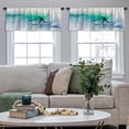 thumbnail image 4 of LALILO Kitchen Curtain Valance Surfer Stand Board Ocean Rod Pocket Window Curtain 52"x 18" Set of 2, 4 of 5