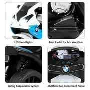 Gymax Kids Ride On Motorcycle BMW Licensed 6V Electric 3 Wheels Bicycle w/ Music&Light Navy
