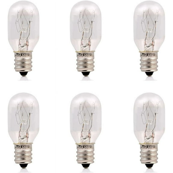 YI LIGHTING Incandescent 15W T20 Light Bulbs, for Himalayan Salt Lamp Replacement, 6 Pack