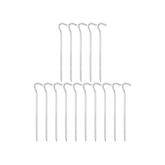 15Pcs Ground Pegs Practical Strong Garden Stakes Metal Ground Pegs Tent Stakes for Camping Outdoor