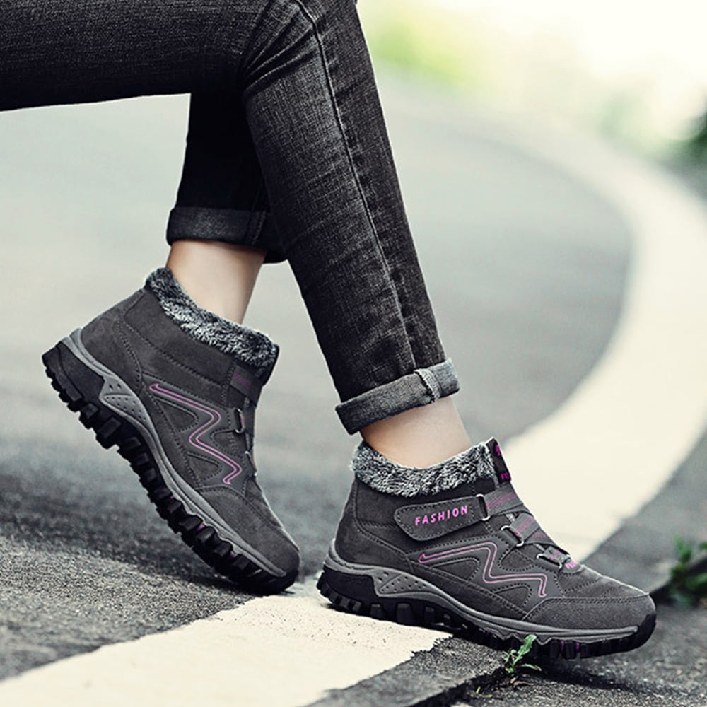 Ecetana Winter Snow Boots for Women Keep Warm Lined Ankle Booties Outdoor Hiking Shoes