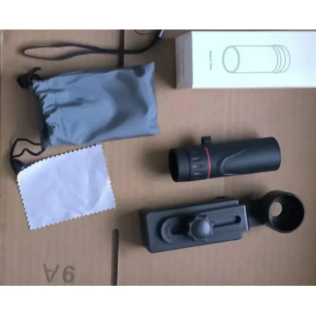 2000x25 Outdoor HD Monocular Telescope Portable Mobile Phone Telescope with Holder Camping Hunting Birdwatching Telescopes (2000x25 with clip)