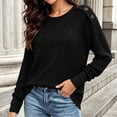 thumbnail image 5 of Horkkom Crew Neck Sweater for Women Solid Color Long Sleeve Pullover Sweaters Winter Warm Knit Sweater, S-2XL, 5 of 8