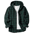 thumbnail image 5 of UAYOTSE Boys Flannel Plaid Shirts Kids Button Down Hoodie Shirts Casual Christmas Outfits Long Sleeve Lightweight 4 16 Years,Sizes 10-11 Years, 5 of 6