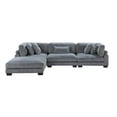 thumbnail image 3 of Lexicon Traverse 4-Piece Corduroy Modular Sectional with Ottoman in Gray, 3 of 8