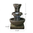 thumbnail image 5 of Outdoor Waterfall Fountain, 16" H 3-Tier Home Water Fountain w/LED Light, Soothing and Relaxing Indoor/Outdoor Fountain for Garden & Patio, 5 of 5