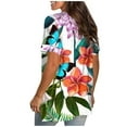 thumbnail image 3 of Birdeem T-Shirts à Col Rond pour Femmes, Manches Courtes, Blouse Ample, 3 of 7