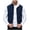 Dark Blue-2, variant on Stamzod Men's Fashion Winter Vest Jackets Solid Color Thicked Warm Fleece Zip Up Jacket Casual Mens Vests Outerwear with Pocket Blue XL