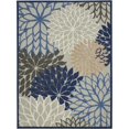 thumbnail image 1 of 8 x 11 ft. Blue Large Floral Indoor & Outdoor Area Rug, 1 of 1