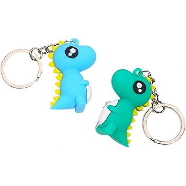 2-4 llaveros de dinosaurio kawaii para niños y niñas. Bonito llavero de dinosaurio novedoso, llavero de mochila.