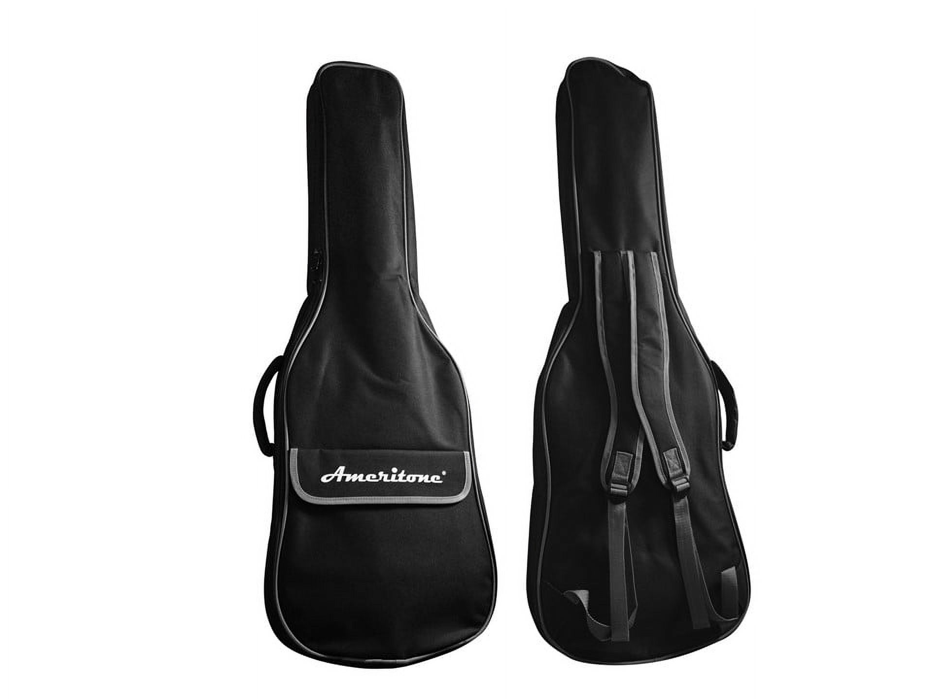 Ameritone 3/4 Size Acoustic Guitar with Play-a-Tab system, Padded Bag and 3-Month Online Lesson Subscription, Natural Finish Parlor