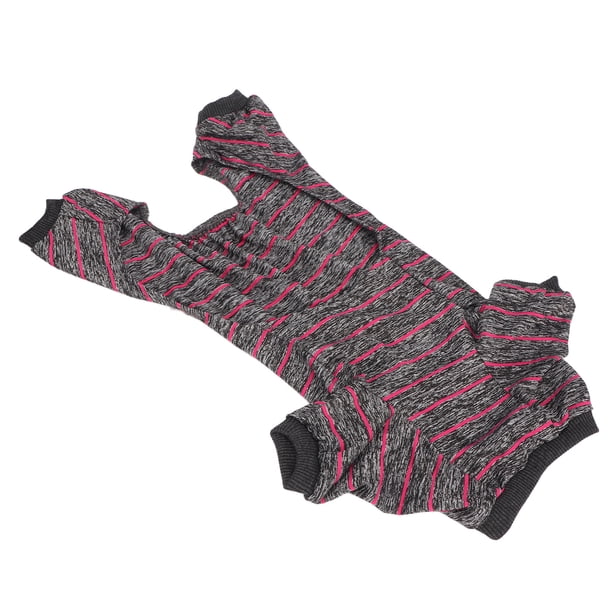 Pajamas para Perros, Diseño del Jersey de 4 Patas Poliéster de Pijama A Rayas para Perros para El Hogar
