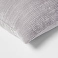 thumbnail image 4 of Velvet Rib Textured Square Throw Pillow Gray - Modern Indoor Decorative Accent, Polyester Fiber Fill, 4 of 4
