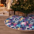 thumbnail image 5 of Balery cool Skull colorful Printed Christmas Tree Skirt , Merry Christmas Party Christmas Tree Decoration,Adjustable Tree Skirt-30", 5 of 6