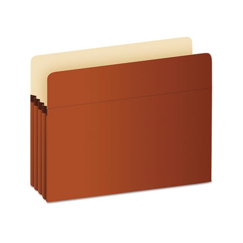 Pocket File 3.5" Expansion, Legal Size, Red Fiber