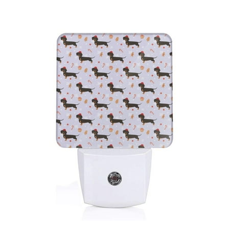 

Uemuo Dachshund Dog Puppy Night Light Night Lights Plug into Wall Dusk to Dawn Sensor Warm White Led Night Light 0.5W-EU