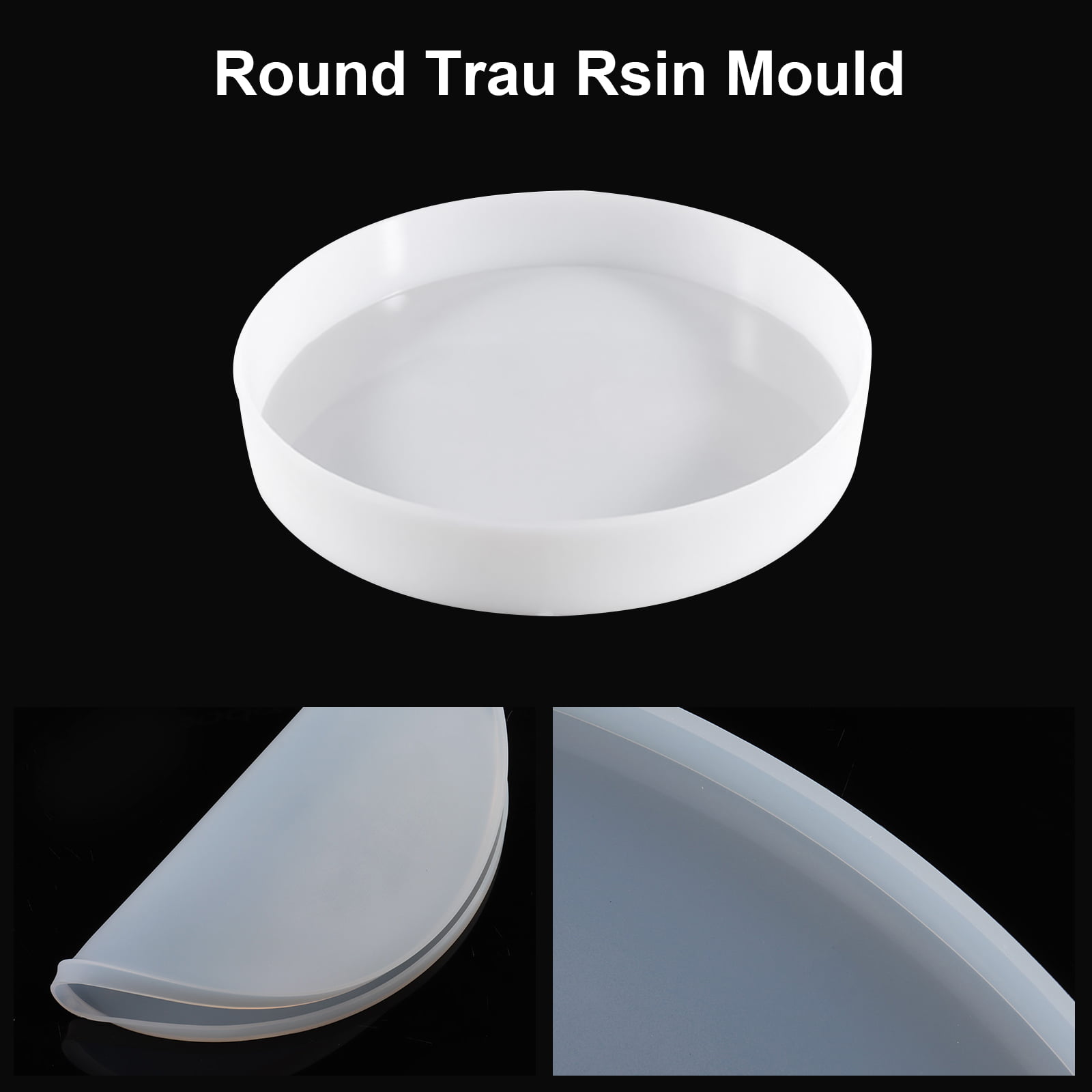 Round Deep Xl Large Tray Mold Shiny Silicone Tray - Temu