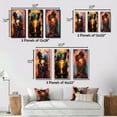 thumbnail image 4 of Designart "Passionate Kiss Retro Portrait of Lovers V" Couple Wall Art Set Of 3 - Glam Yellow Canvas Set For Living Room Decor, 4 of 6
