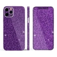thumbnail image 3 of DesignSkinz Sparkling Purple Ultra Metallic Glitter Full-Body Skin Decal Wrap Cover for iPhone 15 Pro, 3 of 9
