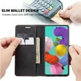 thumbnail image 4 of Dteck Wallet Case For Samsung Galaxy A51 (not Fit A50), Premium PU Leather Wallet case Magnetic Flip Folio [Kickstand Feature] with ID&Credit Card Pockets,Black, 4 of 6
