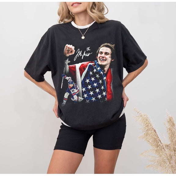 Jack Hughes Usa Hockey Golden Goal 2026 Hockey T-shirt, Team USA Skate Portrait Tee