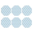 thumbnail image 2 of Pofeuu Blue and White Squares Print Leather Coasters Set of 6, Round Cups Mugs Mat Pad for Home Kitchen Heat Resistant Drink Coasters,Octagon, 2 of 7