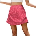 thumbnail image 2 of PYGNJK Women's Plus Size Printed Skirts High Waist Underneath Boho Tiered Flowy Tennis Skirts Casual Mini Skirt, 2 of 6