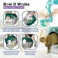 thumbnail image 3 of Omega Paw Premium Roll 'N Clean Self Cleaning Litter Box, Regular, Green, 3 of 11
