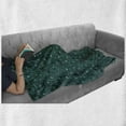 thumbnail image 6 of Turquoise Soft Flannel Fleece Throw Blanket, Floral Arrangement Vintage Flower Bouquet Baroque Inspired Foliage Ornamental Design, Cozy Plush for Indoor and Outdoor Use, 50" x 60", Teal, by Ambesonne, 6 of 6