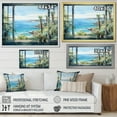 thumbnail image 4 of Designart "Tropical Seaside Serenity II" Coastal Framed Wall Art Decor - Coastal Blue Coastal Windows Hallway Framed Wall Art Decor, 4 of 6