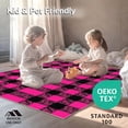 thumbnail image 4 of ODIKA 2'x3' Machine Washable Non-Slip Area Rug, Festive Buffalo Plaid Holiday Xmas Decorative High Traffic Rug with Pad, Pink, 627567, 4 of 8