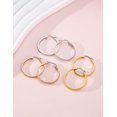 thumbnail image 4 of Titanium Hoop Earrings for Women,Lightweight Minimalist Circle Earrings, Classic Round Hoop Jewelry for Women Daily Wear Fashion Gift, 4 of 9