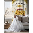 thumbnail image 4 of Sheer Curtains 63 Inch Length, Sunflower Truck Semi Sheer Curtains Light Filtering Window Treatment, Summer Botanical Elegant Pastoral Floral Privacy Voile Drapes for Living Room Bedroom 52x63 Inch, 4 of 7